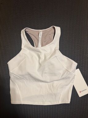 lululemon athletica White High-Neck Racerback Sports Crop
